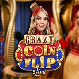 Try Crazy Coin Flip slot by Evolution on gransinocasinos-es.com – logo image